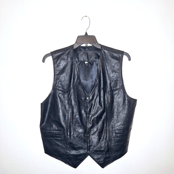 Branded Garments Inc. Other - Vintage Branded Garment Inc."The Joe Camel" Biker core leather vest size XL.